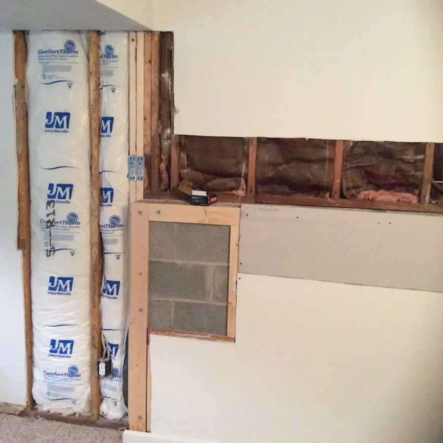Wall insulation replacement during Contents Cleaning & Restoration in Griffin
